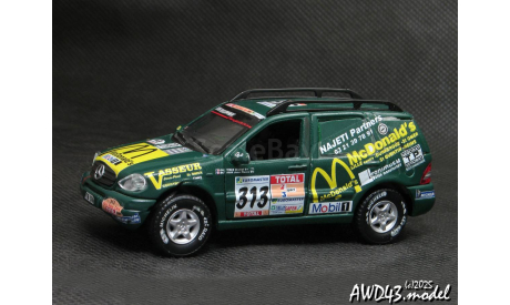 Mercedes ML 430 Dakar 2000 #313 McDonalds green 1-43 Handmade conversion, масштабная модель, scale43, SKID, Mercedes-Benz