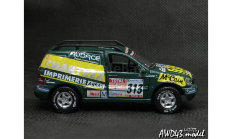 Mercedes ML 430 Dakar 2000 #313 McDonalds green 1-43 Handmade conversion, масштабная модель, scale43, SKID, Mercedes-Benz