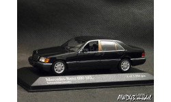 Mercedes S-class 600SEL W140 1991 black  1-43 Minichamps 400035400