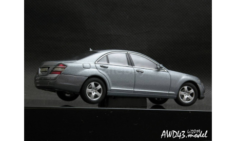 Mercedes S-class W221 2005 grey 1-43 Dealer=AUTOart, масштабная модель, Mercedes-Benz, scale43