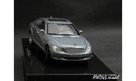 Mercedes S-class W221 2005 grey 1-43 Dealer=AUTOart, масштабная модель, Mercedes-Benz, scale43