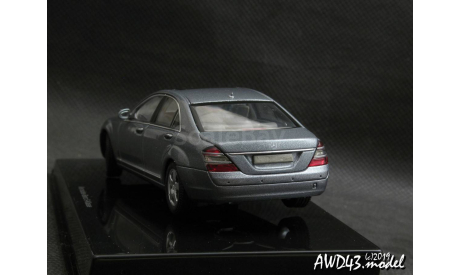Mercedes S-class W221 2005 grey 1-43 Dealer=AUTOart, масштабная модель, Mercedes-Benz, scale43