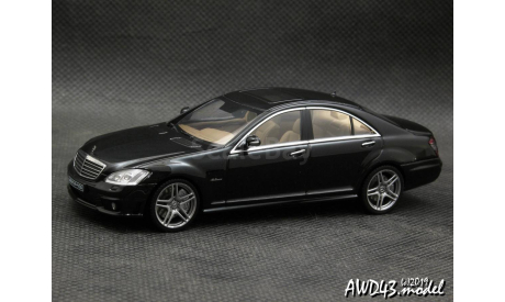 Mercedes S63 AMG W221 black 1-43 AutoArt 56207, масштабная модель, 1:43, 1/43, Mercedes-Benz