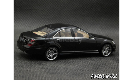 Mercedes S63 AMG W221 black 1-43 AutoArt 56207, масштабная модель, 1:43, 1/43, Mercedes-Benz