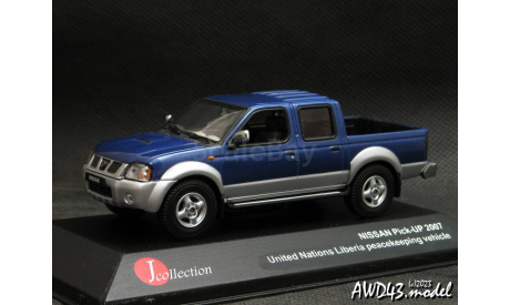 Nissan Navara (Frontier) Pick-Up D22 1998 – 2007 blue-silver 1-43 J-collection, масштабная модель, scale43