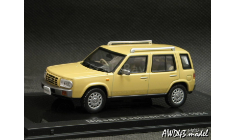 Nissan Rasheen Type II 1994 yellow 1-43 Lumyno, масштабная модель, scale43