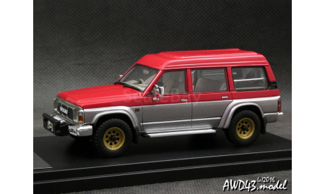 Nissan Safari Extra Van High Roof Grand Road 1987 red-d.grey 4x4 1-43 Hi-Story, масштабная модель, 1:43, 1/43