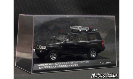 Nissan Safari Gran Road Limited 2005 black 1-43 RAI’S, масштабная модель, scale43