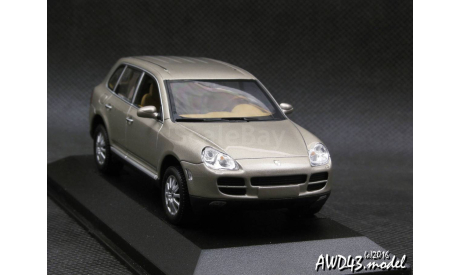 Porsche Cayenne V6 2002 beige 1-43 Dealer=Minichamps, масштабная модель, scale43