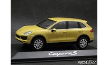 Porsche Cayenne S 2010 yellow 1-43 Minichamps, масштабная модель, scale43