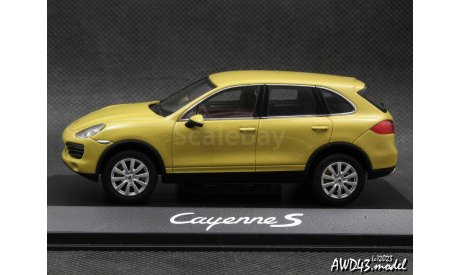Porsche Cayenne S 2010 yellow 1-43 Minichamps, масштабная модель, scale43