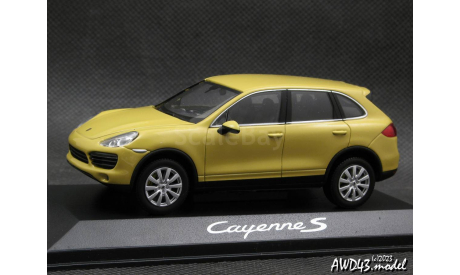 Porsche Cayenne S 2010 yellow 1-43 Minichamps, масштабная модель, scale43