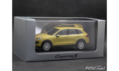 Porsche Cayenne S 2010 yellow 1-43 Minichamps, масштабная модель, scale43