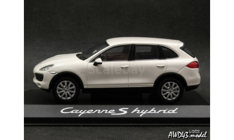 Porsche Cayenne S Hybrid 2010 white 1-43 Minichamps, масштабная модель, scale43