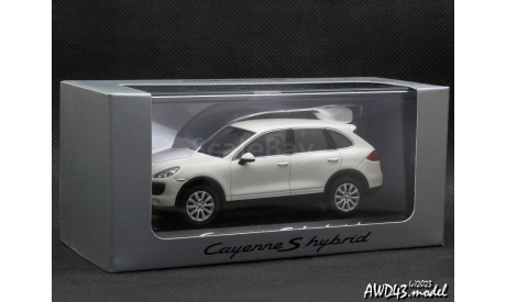 Porsche Cayenne S Hybrid 2010 white 1-43 Minichamps, масштабная модель, scale43