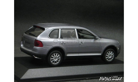 Porsche Cayenne V6 2003 grey 1-43 Minichamps, масштабная модель, scale43