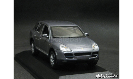 Porsche Cayenne V6 2003 grey 1-43 Minichamps, масштабная модель, scale43