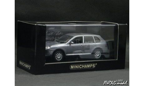 Porsche Cayenne V6 2003 grey 1-43 Minichamps, масштабная модель, scale43