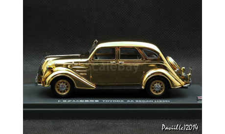 Toyoda AA Sedan 1936 gold plated 1-43 Kyosho, масштабная модель, Toyota, scale43