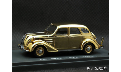 Toyoda AA Sedan 1936 gold plated 1-43 Kyosho, масштабная модель, Toyota, scale43