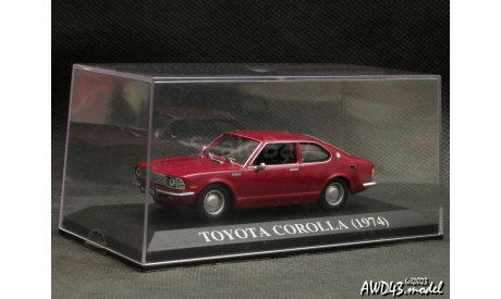 Toyota Corolla 1974 d.red 1-43 Hachette Japan, масштабная модель, scale43