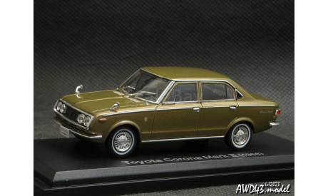 Toyota Corona Mark II 1968 mustard 1-43 Hachette Japan (Norev), масштабная модель, scale43
