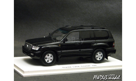 Toyota Land Cruiser 100 LHD 1998 black 1-43 Spark, масштабная модель, scale43