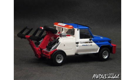 Toyota Land Cruiser 70  Tow Truck Police white (эвакуатор) 1-43 DeAgostini, масштабная модель, scale43