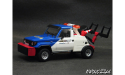 Toyota Land Cruiser 70  Tow Truck Police white (эвакуатор) 1-43 DeAgostini