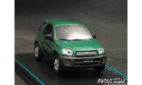 Toyota RAV4 II SWB 2000 green 1-43 Cararama, масштабная модель, scale43