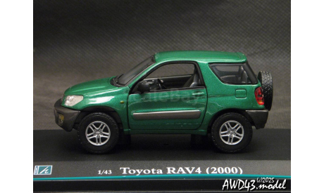 Toyota RAV4 II SWB 2000 green 1-43 Cararama, масштабная модель, scale43