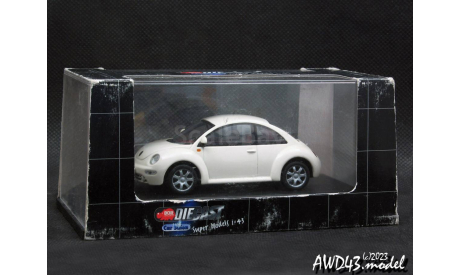 VW New Beetle white 1-43 Dickie=Schuco, масштабная модель, Volkswagen, scale43
