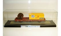 1/87 Платформа с контейнером и катушкой, Viessmann-Kibri Messemodell 2013, железнодорожная модель, scale87