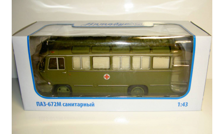 1/43 ПАЗ-672М Санитарный (Советский Автобус), масштабная модель, scale43