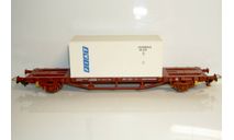 1/87 Платформа-контейнеровоз двухосная с контейнером FIAT, DB Ep.V (PIKO), железнодорожная модель, scale87