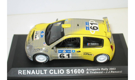 1/43 Renault Clio S1600 №61 Acropolis Rally 2003 (IXO-Altaya), масштабная модель, scale43, Altaya Rally