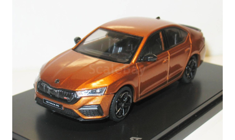 1/43 Skoda Octavia IV RS 2020 Phoenix Orange Metallic (Abrex), масштабная модель, Škoda, scale43