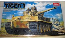 1/35 German heavy tank Tiger-I Early production version (1348) Academy (НАЧАТАЯ МОДЕЛЬ), сборные модели бронетехники, танков, бтт, scale35