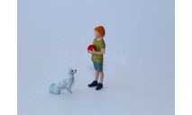 Фигурка в масштабе 1:43 Мальчик с собачкой., фигурка, OPUS studio, scale43