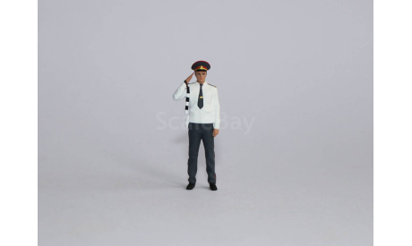 Фигурка в масштабе 1:43 Инспектор ГАИ в белой рубашке., фигурка, OPUSstudio, scale43