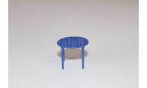 Стол пластиковый синий. 1:43, элементы для диорам