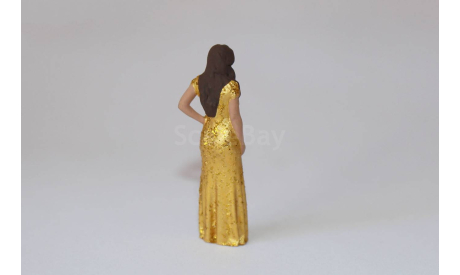 Фигурка в масштабе 1:43  Девушка в жёлтом платье., фигурка, Каморка, scale43