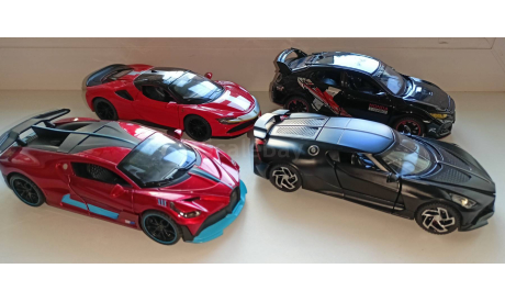 Модели 4 штуки 1:32, масштабная модель, Ferrari, NoName, scale32