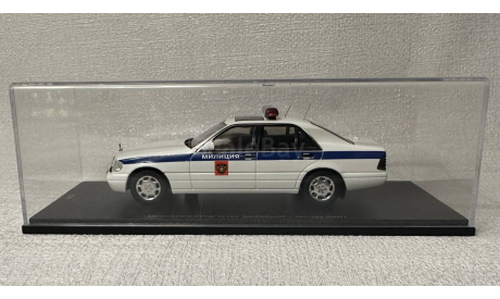 Модель милицейского автомобиля Mercedes-Benz W140, масштабная модель, scale43