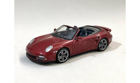 Porsche 911 Turbo Cabriolet Typ 997, редкая масштабная модель, Minichamps, scale43