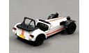 Caterham Super 7 JPE white/orange, редкая масштабная модель, Kyosho, scale43