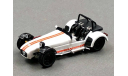 Caterham Super 7 JPE white/orange, редкая масштабная модель, Kyosho, scale43