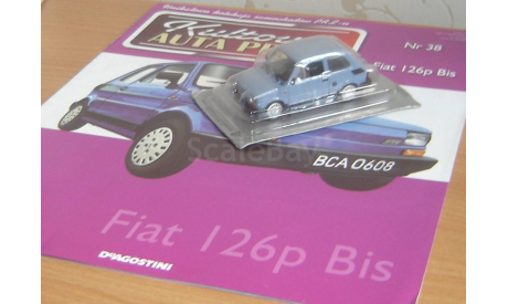 Kultowe Auta PRLu 038 Fiat Фиат 126p BIS, масштабная модель, scale43, DeAgostini-Польша (Kultowe Auta)