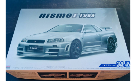 Nissan GT-R (BNR34) NISMO Z-tune, сборная модель автомобиля, Aoshima, 1:24, 1/24