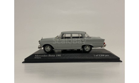 Mercedes-Benz 190 Hellgrau (400037200), Minichamps, 1:43, масштабная модель, scale43